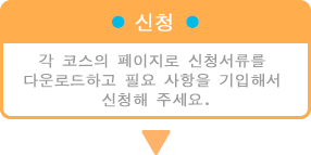 お申込み・各コースのページから申請書類をダウンロードし、必要事項を記入してお申込みください