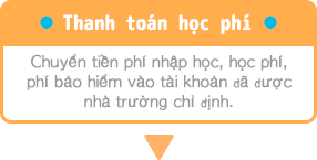学費納入・入学金、授業料、保険料を学校指定の口座へお振込みください